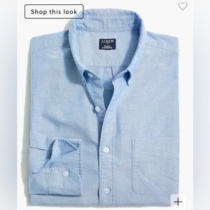 J Crew Flex Oxford Blue Long Sleeve Button Down